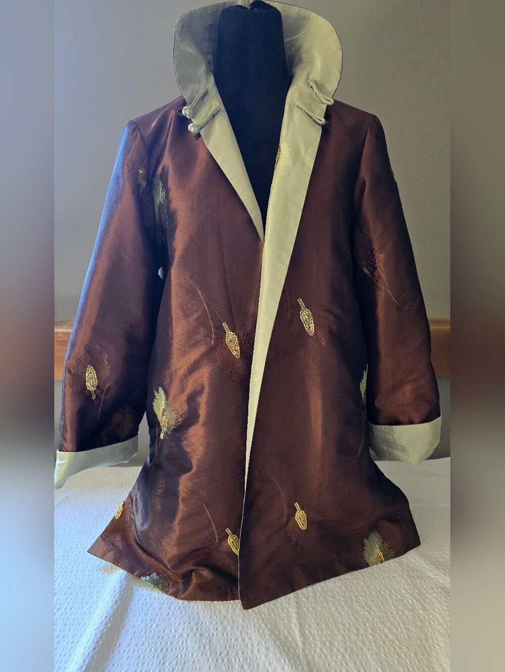 Grace Chuang Silk Embroidered Reversible Jacket Medium